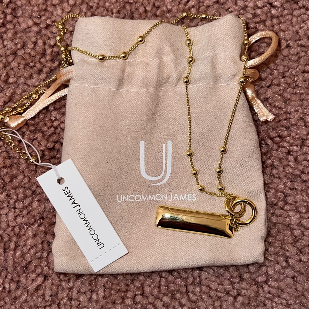 Uncommon James necklace and jewelry pouch
